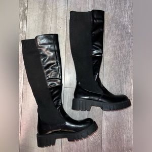 Nast Gal Black Combat Boots